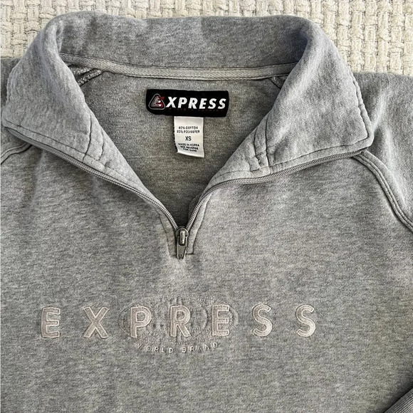 VINTAGE 90’s Express Quarter-Zip Pullover - Picture 2 of 5